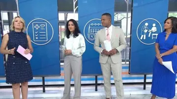 Vince Tie Neck Popover worn by Kavita Patel as seen in Today on May 21, 2026