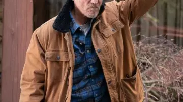 Tracker S3 Jerry Trimble Brown Cotton Jacket worn by in Tracker