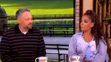 The Attico Blue Midi Shirt Dress worn by Sunny Hostin as seen in The View on May 19, 2026