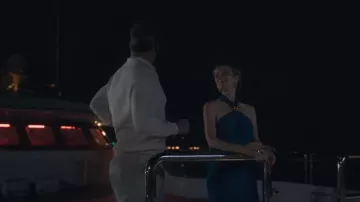 Schiaparelli Halter Bijou Dress worn by Cricket Birch (Bojana Novakovic) as seen in Your Friends & Neighbors (S02E05)