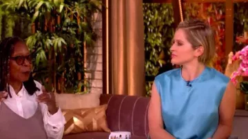 Stella McCartney Sleeveless Crepe Back Satin Top worn by Sara Haines as seen in The View on May 20, 2026