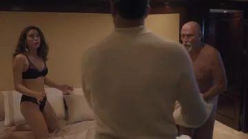 Agent Provocateur Lucky Padded Plunge Underwired Bra worn by Geneva Meredith as seen in Your Friends & Neighbors (S02E05)