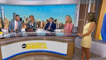 Diane von Furstenberg Costanza Mesh Bodysuit worn by Robin Roberts as seen in Good Morning America on May 20, 2026