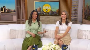 Jason Wu Two Tone Pleated Mini Dress worn by Ginger Zee as seen in Good Morning America on May 21, 2026