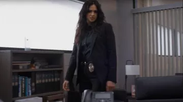 Theory Riduro Organic Cotton Shirt worn by Yvette Cruz (Ariana Guerra) as seen in Nemesis (S01E04)
