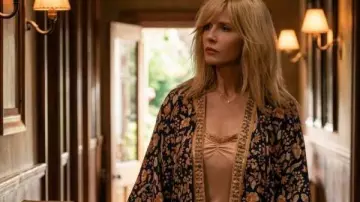 Flower Halter Dress worn by Beth Dutton (Kelly Reilly) in Yellowstone (Season 3 Episode 3) | Spotern Flower Halter Dress worn by Beth Dutton (Kelly Reilly) in Yellowstone (Season 3 Episode 3) | Spotern