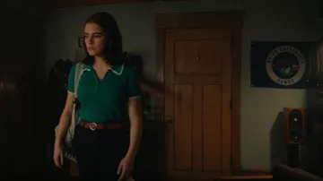 Maje Pointelle Knit Crochet Polo worn by Hannah Wells (Ella Bright) as seen in Off Campus (S01E02)