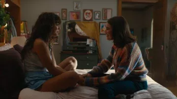 Skims Blue and White Vest worn by Allie Hayes (Mika Abdalla) as seen in Off Campus (S01E03)