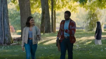 Reiss Kittle Denim Piqué Button-Through Shirt worn by Daveed (Brandon Scott) as seen in Off Campus (S01E04)