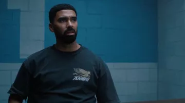 Amiri Vintage Pegasus Tee worn by Isaiah Stiles (Matthew Law) as seen in Nemesis (S01E07)