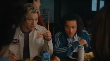 Adicolor Denim Firebird Track Top worn by John Tucker (Jalen Thomas Brooks) as seen in Off Campus (S01E05)