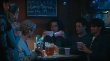 Asos Design Denim Jacket With Stripe worn by John Tucker (Jalen Thomas Brooks) as seen in Off Campus (S01E05)