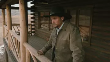 Cave and Post Riders Jacket Waxed Canvas Oak worn by Kayce Dutton (Luke Grimes) as seen in Marshals (S01E13)