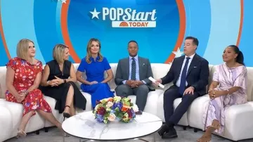 Lela Rose Floral Print Draped Sheath Dress worn by Jenna Bush Hager as seen in Today on May 26, 2026