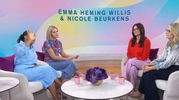 Ann Taylor Lace Column Midi Skirt worn by Sheinelle Jones as seen in Today with Jenna & Sheinelle on  May 27, 2026