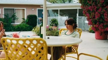 Khaite Bernadette Gingham Wool Felt Pants worn by Lexi Howard (Maude Apatow) as seen in Euphoria (S03E06)