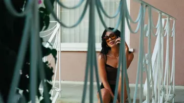 Reformation Melanie Top worn by Maddy Perez (Alexa Demie) as seen in Euphoria (S03E06)
