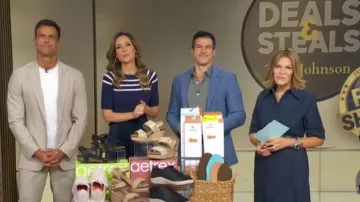 Akris Belted Stretch Cotton Denim Shirtdress worn by Tory Johnson as seen in Good Morning America on May 28, 2026