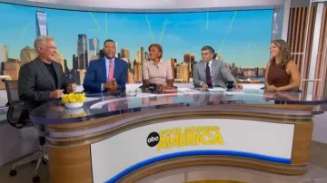 Rosetta Getty Plaid-pattern Polo Dress worn by Robin Roberts as seen in Good Morning America on  May 28, 2026
