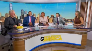 Mon Renn Chiara Top worn by Ginger Zee as seen in Good Morning America on  May 28, 2026