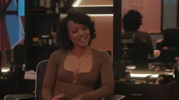 Anthropologie Bethina Necklace worn by Zuri (Karrueche Tran) as seen in The Chi (S08E01)