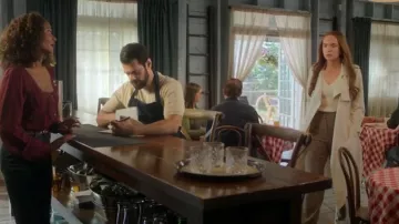 Banana Republic High-Rise Flare Italian Lightweight Wool Pant worn by Maggie Sullivan (Morgan Kohan) as seen in Sullivan's Crossing (S04E07)