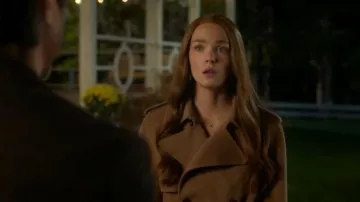 Karen Millen Wool Mix Belted Trench Maxi Coat worn by Maggie Sullivan (Morgan Kohan) as seen in Sullivan's Crossing (S04E07)
