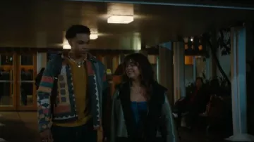 Scotch & Soda Patchwork Mountain Print Overshirt worn by Dexter (Miles Gutierrez-Riley) as seen in Off Campus (S01E08)