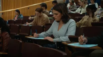 Wilfred SoftSpoke™ Cassidy Wrap Sweater worn by Hannah Wells (Ella Bright) as seen in Off Campus (S01E08)