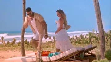 Hello Molly Barbados Halter Crop Top Cream worn by as seen in Perfect Match (S04E08)