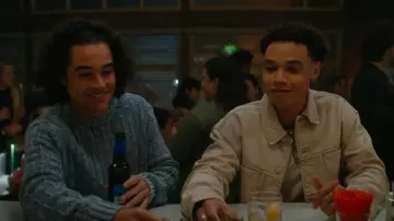 American Eagle Cable Knit Sweater worn by John Tucker (Jalen Thomas Brooks) as seen in Off Campus (S01E08)