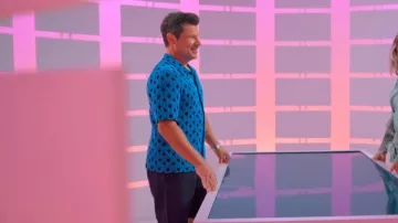 Sandro Patterned Short Sleeve Shirt worn by Nick Lachey as seen in Perfect Match (S04E08)