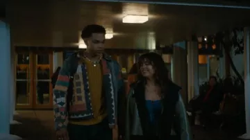 Scotch & Soda Faux-Shearling Vinyl Aviator Jacket worn by Allie Hayes (Mika Abdalla) as seen in Off Campus (S01E08)