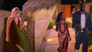 Jaded London Open Neck Maxi Dress worn by Brianna Balram as seen in Perfect Match (S04E08)