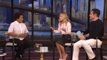 Frame The Petal Eyelet Shirt worn by Wanda Sykes as seen in LIVE with Kelly and Mark on  May 28, 2026