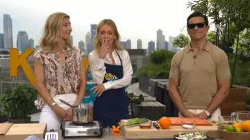 Marella Printed Georgette Top worn by Shereen Pavlides as seen in LIVE with Kelly and Mark on May 29, 2026