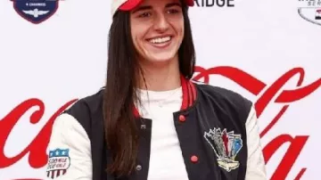 Chaqueta Indy 500 que lleva Caitlin Clark en CAITLIN'S PICK IS IN #cc #caitlinclark #indianafever #indy500 #racing #wnba