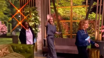 Twp Avery Wide-Leg Pants worn by Sara Haines as seen in The View on May 28, 2026