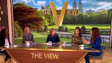 Pantalones Veronica Beard Renzo usados por Alyssa Farah Griffin tal como se ve en The View el 28 de mayo de 2026