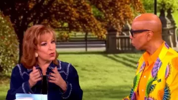 Cinq a Sept Denim Fringe-Trim Jacket worn by Joy Behar as seen in The View on  May 28, 2026