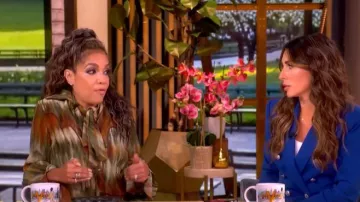 Johanna Ortiz Cabalgando Scarf-detailed silk Crepe de chine Shirt worn by Sunny Hostin as seen in The View on  May 28, 2026
