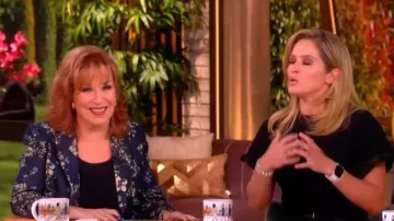 Elie Tahari The Gabby Denim Burnout Jacket worn by Joy Behar as seen in The View on  May 29, 2026