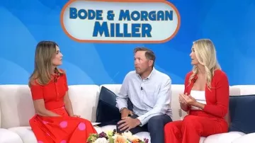 Tory Burch Maggie Ribbed-knit Polo Shirt worn by Savannah Guthrie as seen in Today on  May 28, 2026