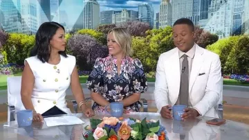 Veronica Beard Tamara Linen Vest in Off-White worn by Laura Jarrett as seen in Today on May 29, 2026