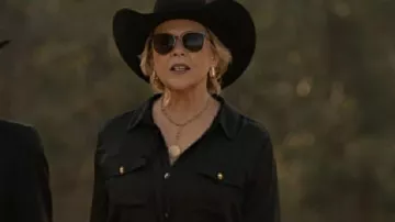 Dutton Ranch S01 Beulah Jackson Shirt Dress worn by Beulah Jackson (Annette Bening) as seen in Dutton Ranch (S01)