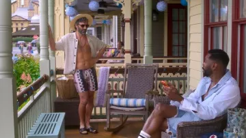 Orlebar Brown Muro sandals worn by Claude (Marco Calvani) as seen in The Four Seasons (S02E04)