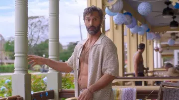 Frame Open-knit Cotton Cardigan worn by Claude (Marco Calvani) as seen in The Four Seasons (S02E04)