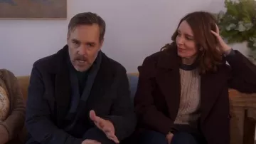 Reiss Addie Wool-Blend Double-Breasted Short Coat worn by Kate (Tina Fey) as seen in The Four Seasons (S02E07)