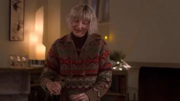 Ralph Lauren Fair Isle Lace-Up Wool Sweater worn by Anne Pagano (Kerri Kenney-Silver) as seen in The Four Seasons (S02E08)