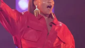 Queen Latifah 52nd American Music Awards Red Jumpsuit